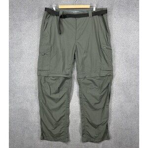 Columbia‎ Pants Mens 40 x 32 Olive Convertible Zip-Off Cargo Omni-Shade Hiking